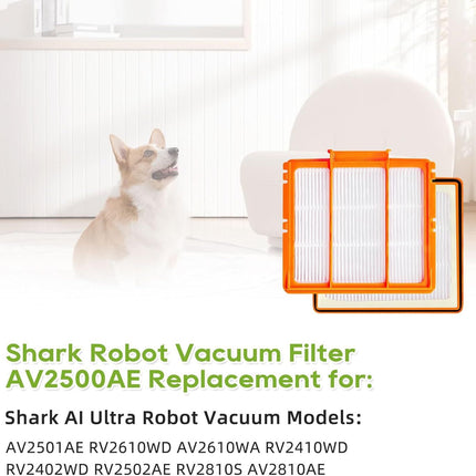 6 Pcs Replacement Pre-Motor ilter Compatible or Shark AV251WAXUS AV2511AE AV2501S AV2501AE RV2610WA UR2500SR UR250BEOUS AI Ultra Vacuum Robots Saver Kit Alternative to Part NO. XPRRV2500