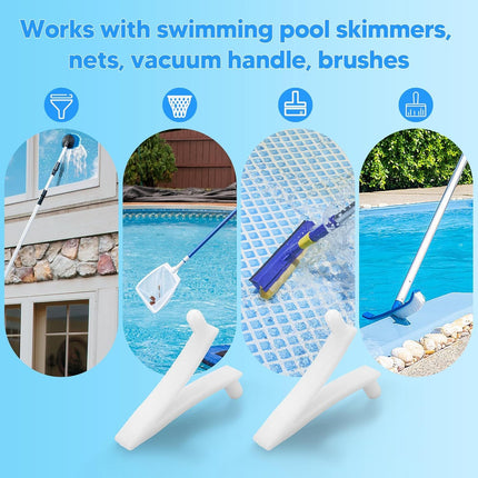 Pool Butterly Clips V-Clips Attachment Clips Replacement or Pool Spa Brush Lea Rake Lea Skimmer (24 Pack)