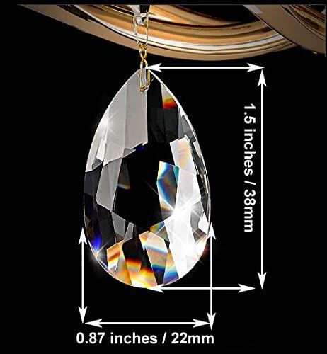 20Pcs Chandelier Crystals Clear Teardrop Crystal Chandelier Pendants Parts Beads Hanging Crystals or – product detail