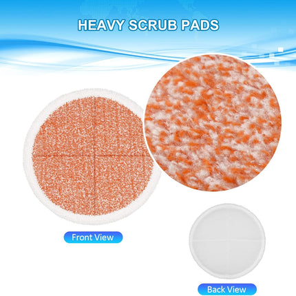 6 Pack Mop Pads Replacement Compatible with Bissell Spinwave Mops 2124 2039 2037 2039A Series Steam Mop Pads or Bissell Spinwave Hard loor Cleaning Kits 2 Sot Pads, 2 Scrubby and 2 Heavy Scrub Pads