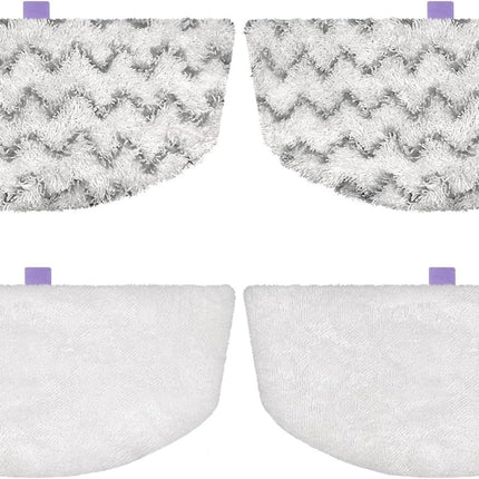 Steam Mop Replacement Pads Compatible with Bissell Powerresh Mop Pads or Bissell 1940 1806 1544 1440 2075 2685 2814 Series Mops Resuable loor Steamer Mop Pad Reills or Dry & Wet Cleaning, 4 Pack