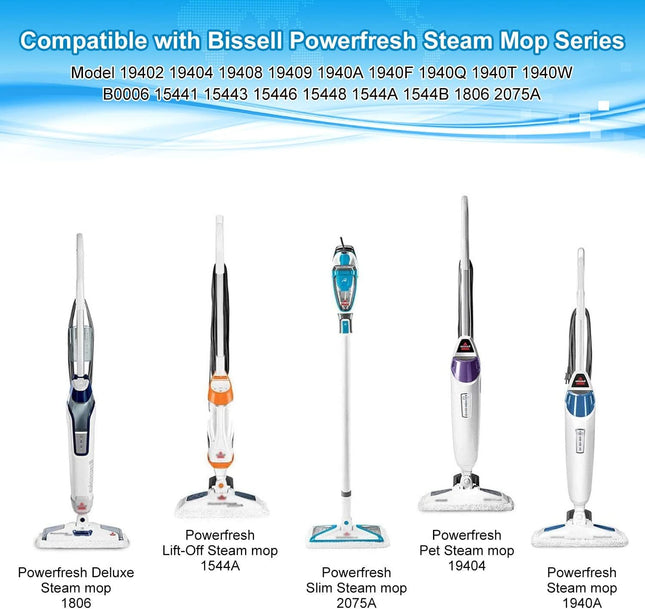 Steam Mop Replacement Pads Compatible with Bissell Powerresh Mop Pads or Bissell 1940 1806 1544 – product detail