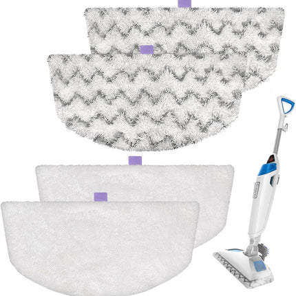 Steam Mop Replacement Pads Compatible with Bissell Powerresh Mop Pads or Bissell 1940 1806 1544 1440 2075 2685 2814 Series Mops Resuable loor Steamer Mop Pad Reills or Dry & Wet Cleaning, 4 Pack