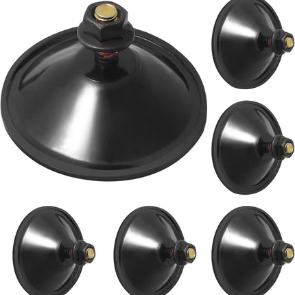 Biaungdo 6 Pack 55mm/2.16inch Strong Adhesive Suction Cup with M6 x 14mm Thread Screw, Black Thread Screw PVC Sucker Pads Holder, Glass Sucker Suction Cup Holder for Window, Bathroom Wall, Car Shade