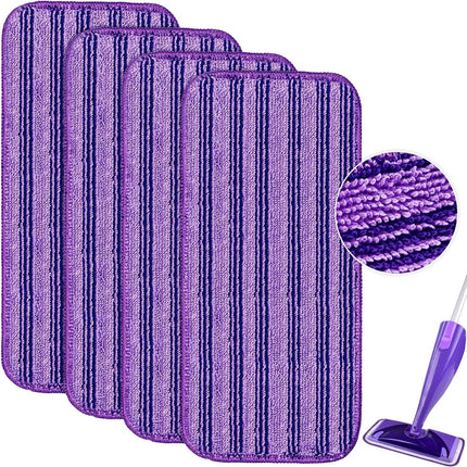 Updated & Innovative Cationic Mop Pads or Swier Wet Jet and Most Velcro 10" 11" 12" Spray Mops, Reusable Swier Wet Jet Mop Pads Replacement