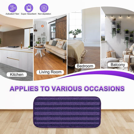 Updated & Innovative Cationic Mop Pads or Swier Wet Jet and Most Velcro 10" 11" 12" Spray Mops, Reusable Swier Wet Jet Mop Pads Replacement