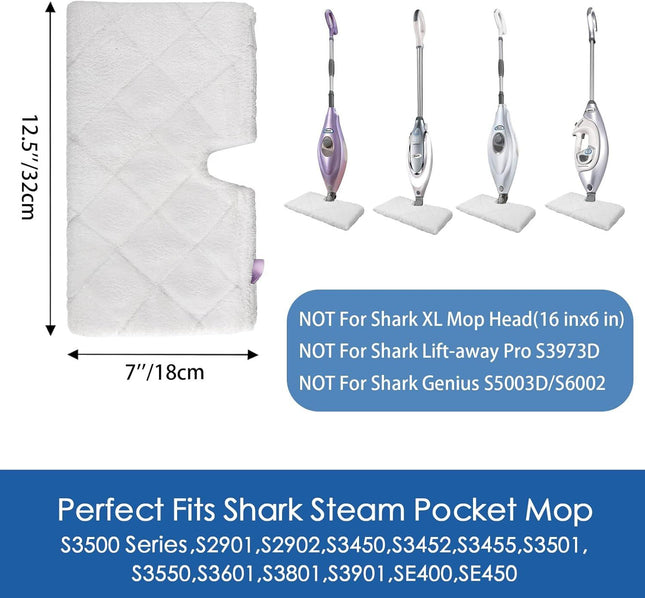 S3501 S3601 Steam Mop Replacement Pads Compatible with Shark Steam Pocket Mop Vacmop Replacement Pads – product detail