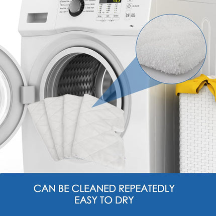S3501 S3601 Steam Mop Replacement Pads Compatible with Shark Steam Pocket Mop, Vacmop Replacement Pads or Shark Steamer Pads S3500 Series S3501 S3601 S3550 S3601D S3901 S3801 S3801CO, White