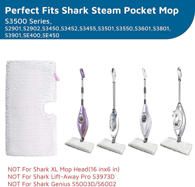 Steam Pocket Mop Replacement Pads or Shark S3500 Series S3501 S3601 S3550 S3901 SE450 S3801CO S3601D S2901 – product detail
