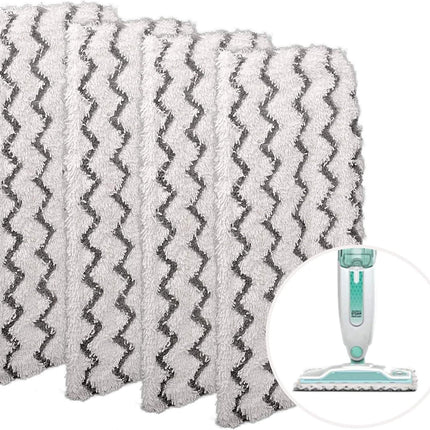 4-Pack Microiber Mop Pads Reills Compatible with Shark Steam Mop S1000 S1000A S1001C S2001, Washable & Reusable Replacement Pads or Hardwood, Tile, and Stone loors