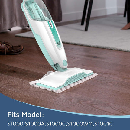 4-Pack Microiber Mop Pads Reills Compatible with Shark Steam Mop S1000 S1000A S1001C S2001, Washable & Reusable Replacement Pads or Hardwood, Tile, and Stone loors