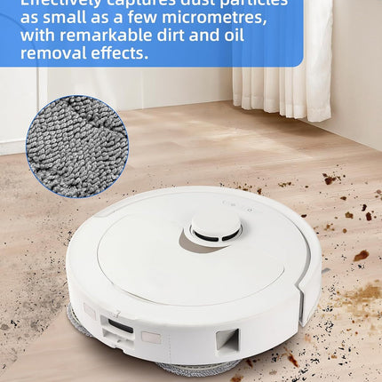 Robot Vacuum and Mop Pads 10 Pack or  QV 35A/Saros 10R/Q Revo/Qrevo S/Qrevo Pro/Qrevo Plus/Qrevo Master/Qrevo Slim/Qrevo Curv/Qrevo Edge Robot Vacuum Cleaner, High-Twist Braided Microiber