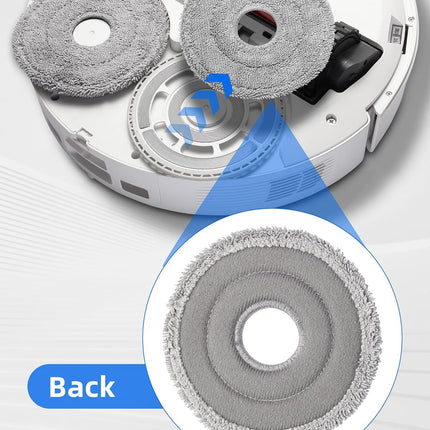 Robot Vacuum and Mop Pads 10 Pack or  QV 35A/Saros 10R/Q Revo/Qrevo S/Qrevo Pro/Qrevo Plus/Qrevo Master/Qrevo Slim/Qrevo Curv/Qrevo Edge Robot Vacuum Cleaner, High-Twist Braided Microiber