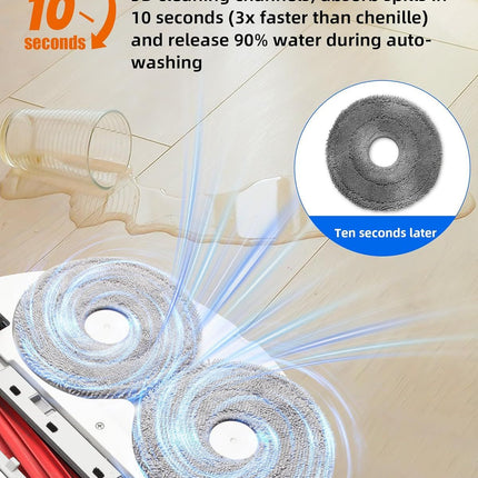 Robot Vacuum and Mop Pads 10 Pack or  QV 35A/Saros 10R/Q Revo/Qrevo S/Qrevo Pro/Qrevo Plus/Qrevo Master/Qrevo Slim/Qrevo Curv/Qrevo Edge Robot Vacuum Cleaner, High-Twist Braided Microiber