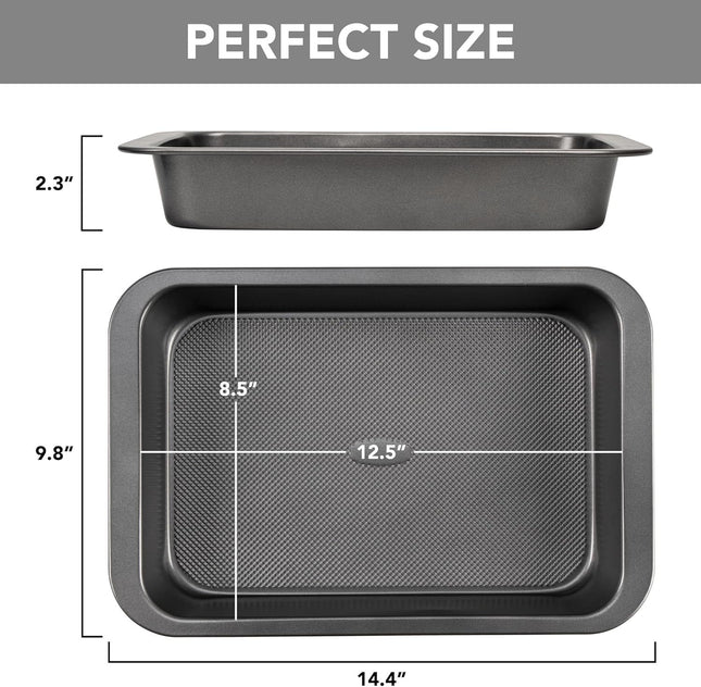 Cake Pan Nonstick Baking Pan or Cake Bread Brownie or Lasagna Heavy Duty Baking Dish with Diamond Texture – product detail