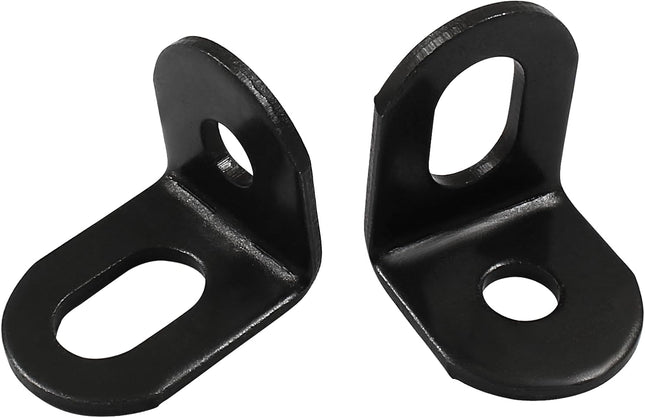 Biaungdo 15 Pcs 18x18x21mm/0.7 x0.7 x0.83 Adjustable Right Angle Brackets L-Shape Corner Brace Support Black