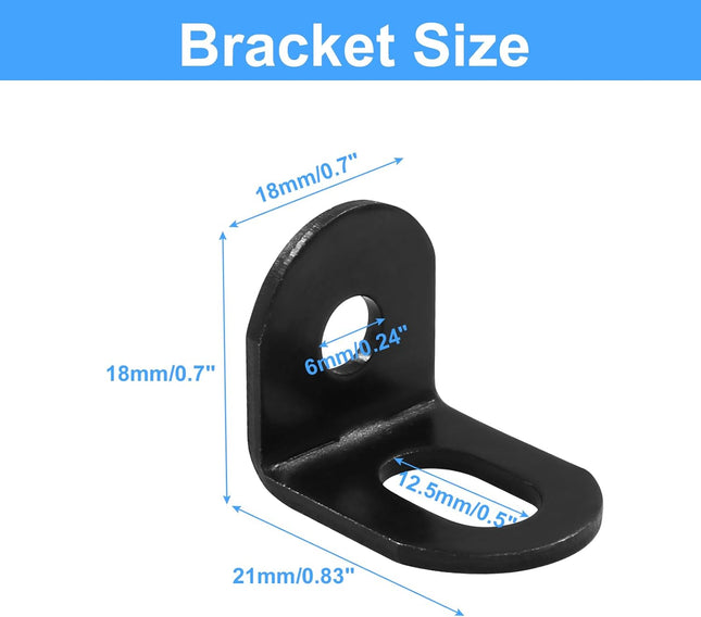Biaungdo 15 Pcs 18x18x21mm/0.7 x0.7 x0.83 Adjustable Right Angle Brackets L-Shape Corner Brace Support – product detail