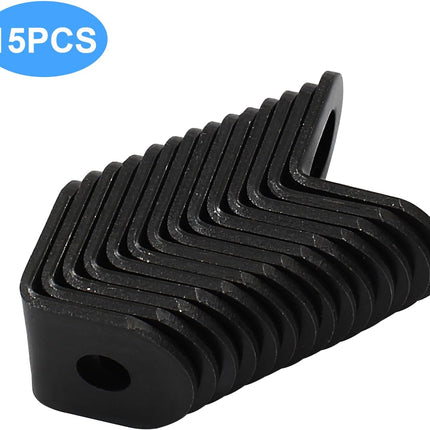Biaungdo 15 Pcs 18x18x21mm/0.7"x0.7"x0.83" Adjustable Right Angle Brackets L-Shape Corner Brace Support Black