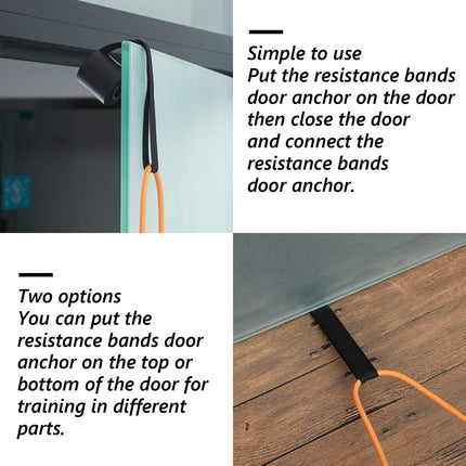 4 Pieces Door Resistance Bands Cable Door oam Exercise Training Strap or Workout itness