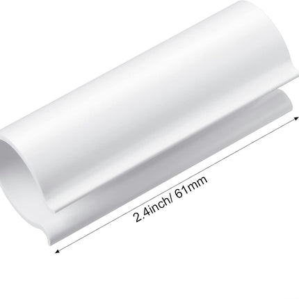 32 Pcs PVC Pipe Clips Pool Cover Clamps or Above Ground Pool Greenhouses, Row Covers, Garden, Shelters, Bird Protection, 2.4 Inch Long(or 1/2 Inch PVC Pipe,White)