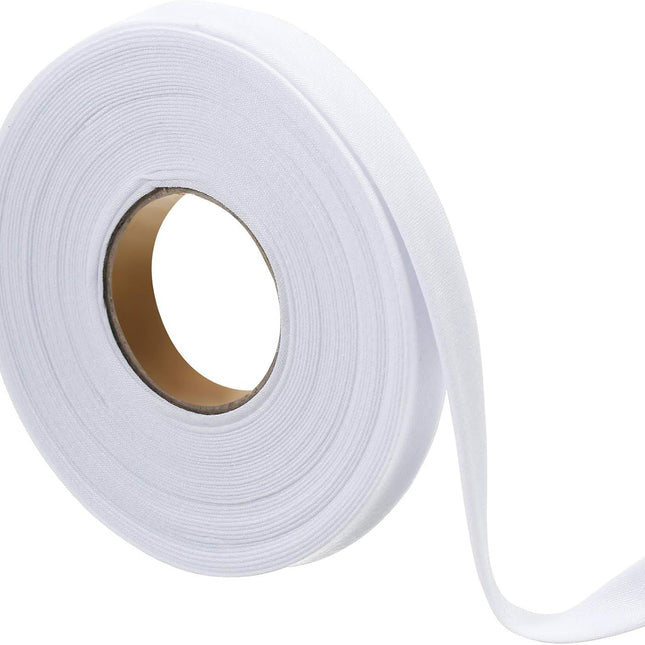1/2 Inch Double old Bias Tape Bias Binding Wide old Cotton Tape or Sewing Seaming Hemming Piping Quilting Projects (White,10 Yards)
