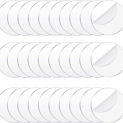 30 Pcs 3 Inch Acrylic Circle Blanks Clear Disc Round Transparent Acrylic Coasters Ornament Blanks Miniature Bases or Crats Christmas Ornament DIY Art Projects Suplies