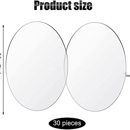 30 Pcs 3 Inch Acrylic Circle Blanks Clear Disc Round Transparent Acrylic Coasters Ornament Blanks Miniature Bases or Crats Christmas Ornament DIY Art Projects Suplies