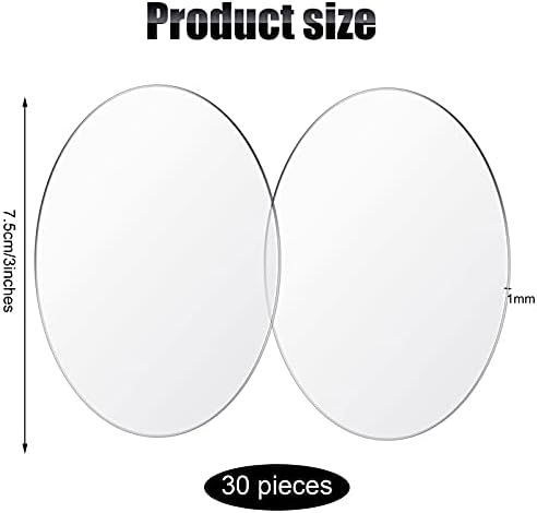 30 Pcs 3 Inch Acrylic Circle Blanks Clear Disc Round Transparent Acrylic Coasters Ornament – product detail