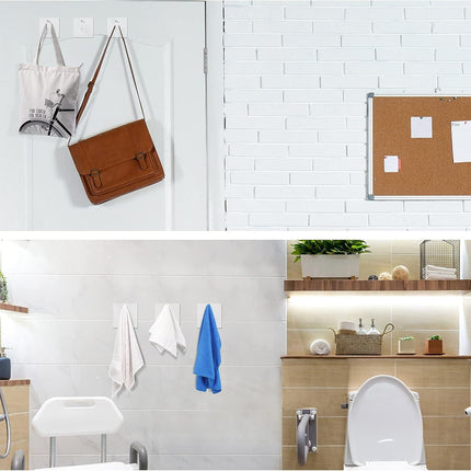 6 Pieces Clear Acrylic Hat Hooks or Wall Heavy Duty Wall Mounted Coat Clothes Towels Hook Sel Adhesive Jewelry Organizer Hanging Display Rack Seamless Stick or Home Bathroom Bedroom Oice