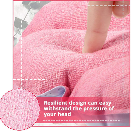 2 Pieces Inlatable Bath Pillow with Suction Cups, Terry Cloth Covered Bath Pillow Shell Shape Bathtub Spa Pillow Comortable Sot Bath Cushion, Neck Support or Bathtub, Hot Tub, Home Spa Tub