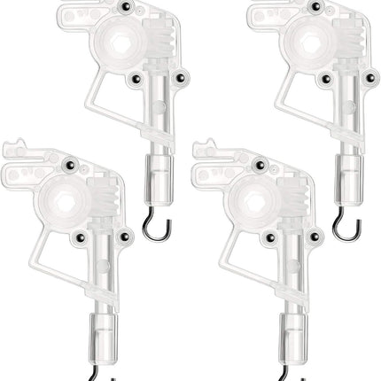 4 Pieces Low Proile Wand Tilter Universal Wand Tilter or 2 Inches Horizontal Blinds Tilt Mechanism Hook Connection with Hexagon Shaped Gear Low Rail Blinds Parts