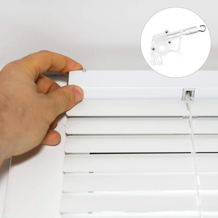4 Pieces Low Proile Wand Tilter Universal Wand Tilter or 2 Inches Horizontal Blinds Tilt Mechanism Hook Connection with Hexagon Shaped Gear Low Rail Blinds Parts