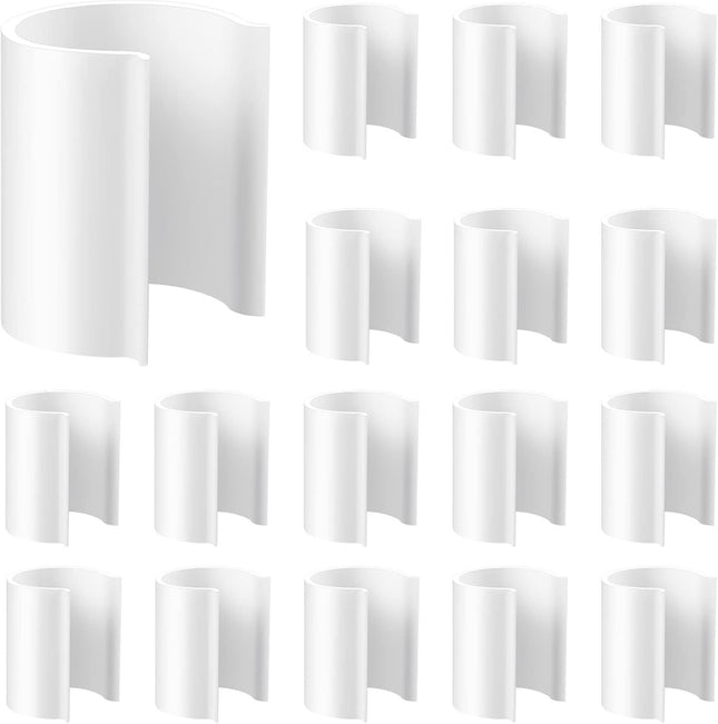 16 Pcs White Pool Cover Clips or Above Ground Pools PVC Clamps or Swimming Pool V1259-DP01-E-473