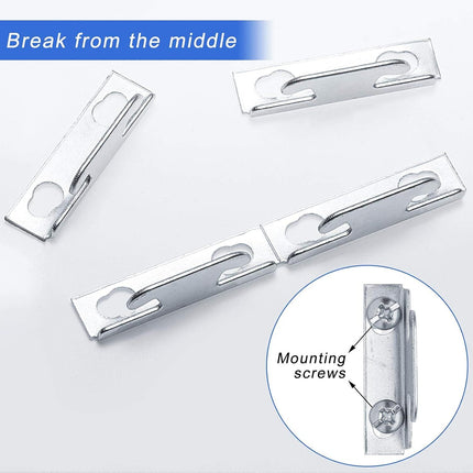 Curtain Rod Brackets & Hooks Accessories - Adjustable Sets with Screws & Support Hangers or Home & Kitchen (10 Sets)