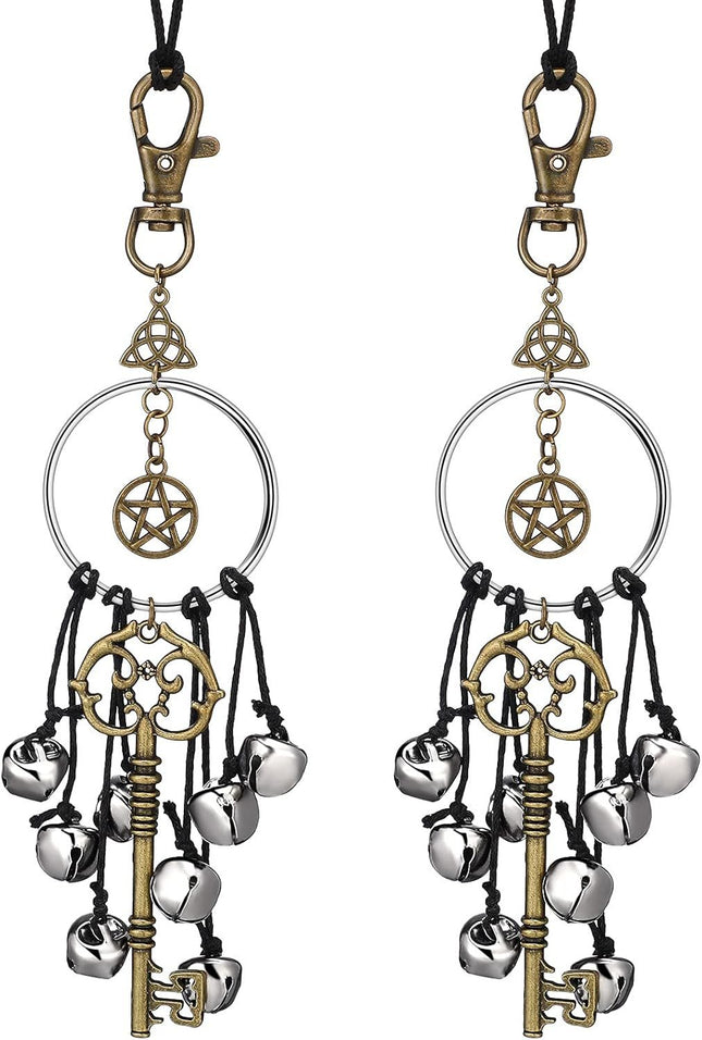 Witch Bells or Door Witchcrat Bells Supplies Wiccan Decor Altar Bell Antique Magic Keys Witchy Wicca (2