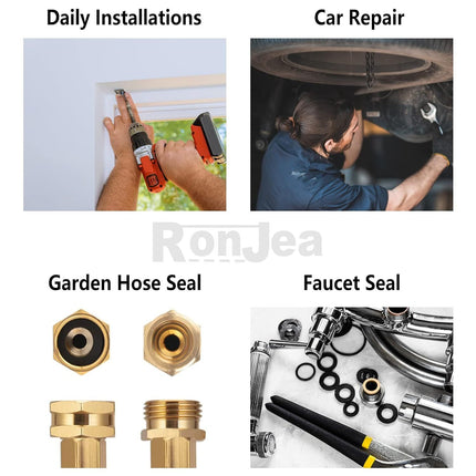 200 Pcs lat Rubber Washers Assortment Kit: Black Rubber lat Washer or Bolts/aucets/Screws/Garden Hose/Plumbing, 5 Sizes