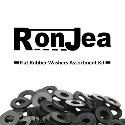 200 Pcs lat Rubber Washers Assortment Kit: Black Rubber lat Washer or Bolts/aucets/Screws/Garden Hose/Plumbing, 5 Sizes