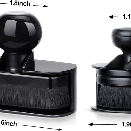Car Tire Shine Applicator,Large Vegan Tire Shine Brush - Automotive Tire Dressing Applicator Brush with Storage Stand or Tire Detailing & Car Wash Kit, Black, 3.6 Inch Length (Black)