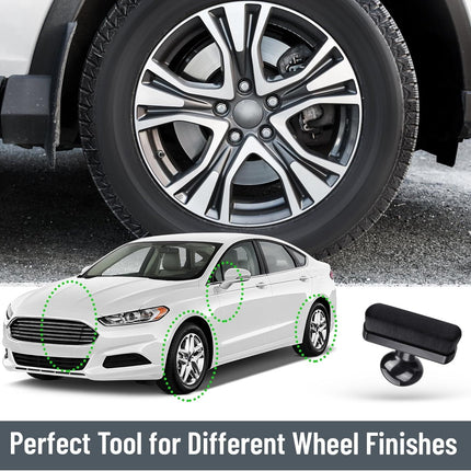 Car Tire Shine Applicator,Large Vegan Tire Shine Brush - Automotive Tire Dressing Applicator Brush with Storage Stand or Tire Detailing & Car Wash Kit, Black, 3.6 Inch Length (Black)