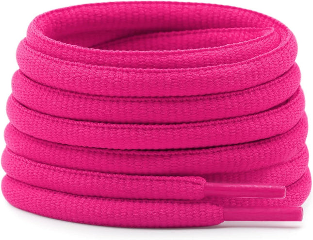 Oval Athletic Shoelaces Thick 4MM Hal Round Shoe Laces Strings 2 Pair V1259-DP01-E-497