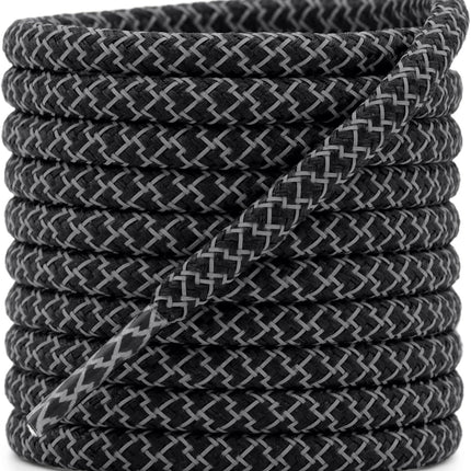2 Pairs 4/25" Thick Round Relective Shoe Laces Saety Highlight Rope