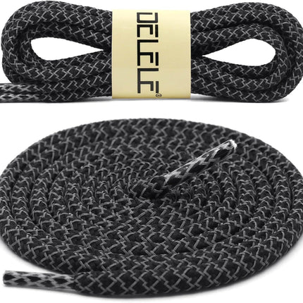 2 Pairs 4/25" Thick Round Relective Shoe Laces Saety Highlight Rope