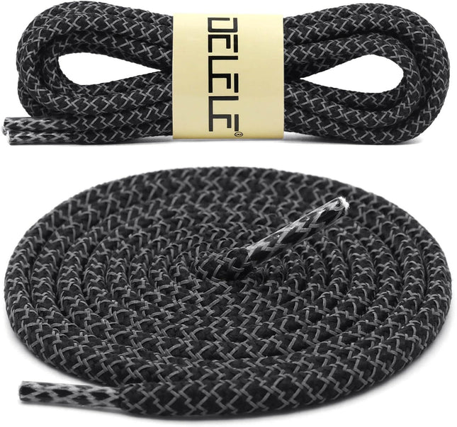2 Pairs 4/25 Thick Round Relective Shoe Laces Saety Highlight Rope – product detail