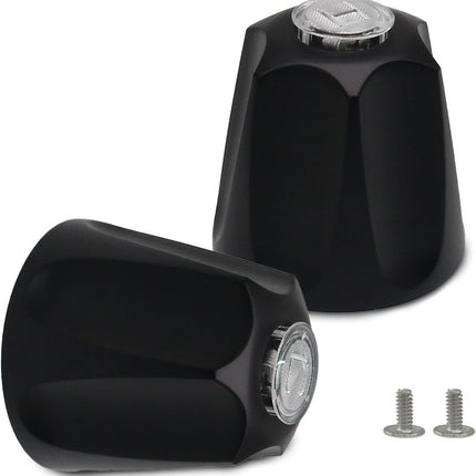 Biaungdo Black Shower Knob Replacement Set of 2, Bathtub Faucet Handles Include Hot and Cold Shower Knob for Remodeling Trim