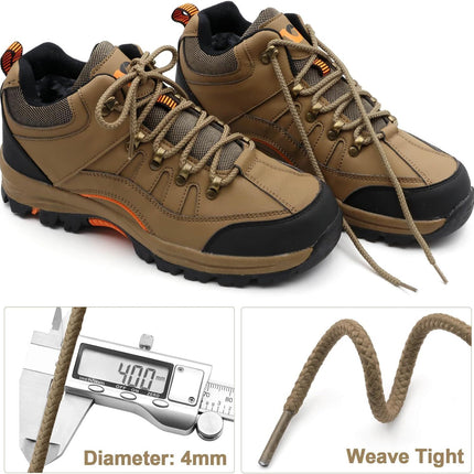Round Braided Hiking Shoelaces: Work Climbing Shoe Laces or Boot 2 Pair