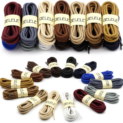 Round Braided Hiking Shoelaces: Work Climbing Shoe Laces or Boot 2 Pair