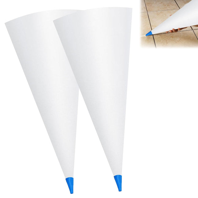 Biaungdo 2 Pack Tile Grout Masonry Mortar Bag Heavy Duty Piping Bags Grout Sealer Bag Blue Tip Grouting