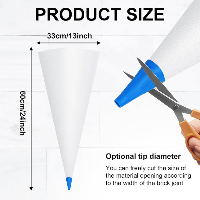 Biaungdo 2 Pack Tile Grout Masonry Mortar Bag Heavy Duty Piping Bags Grout Sealer Bag Blue Tip Grouting – product detail