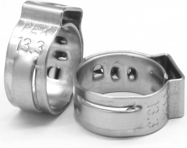 Biaungdo 50 Pcs 3/8 Inch PEX Cinch Clamps Crimp Rings 304 Stainless Steel PEX Cinch V1259-DP01-E-56
