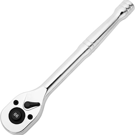 Biaungdo 1/4 Inch Drive Ratchet, 90-Tooth Reversible Quick-release Ratchet Wrench, Chrome Alloy Socket Wrench